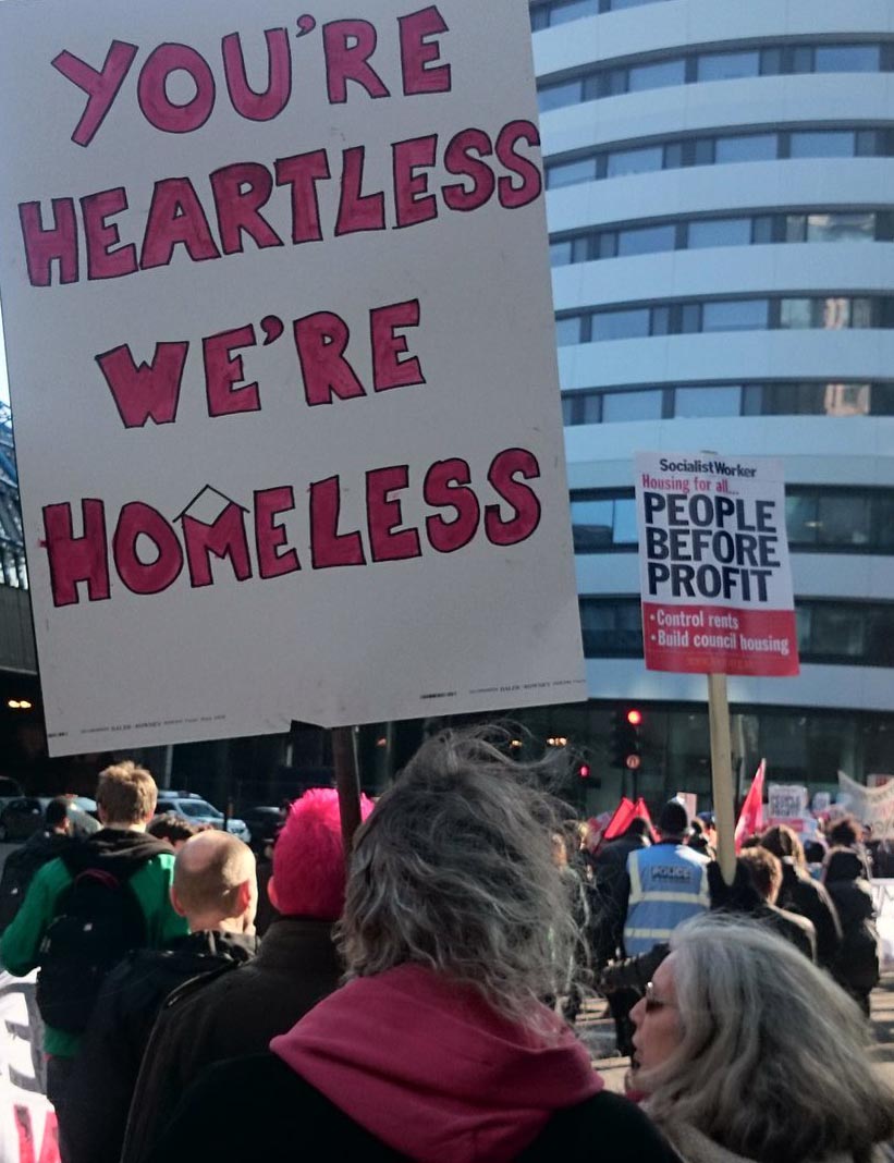 Protestor at 'Kill the Bill' Protest via Twitter © Hotel Workers Unite